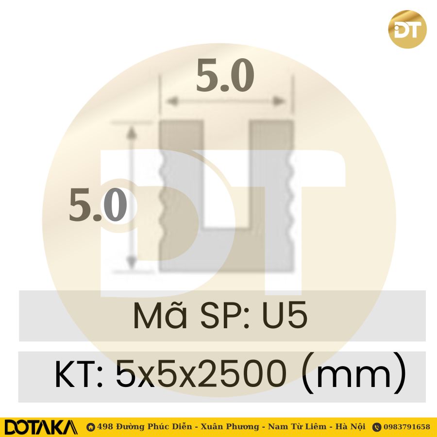 Nẹp U Nhôm – Mã Sản Phẩm U5